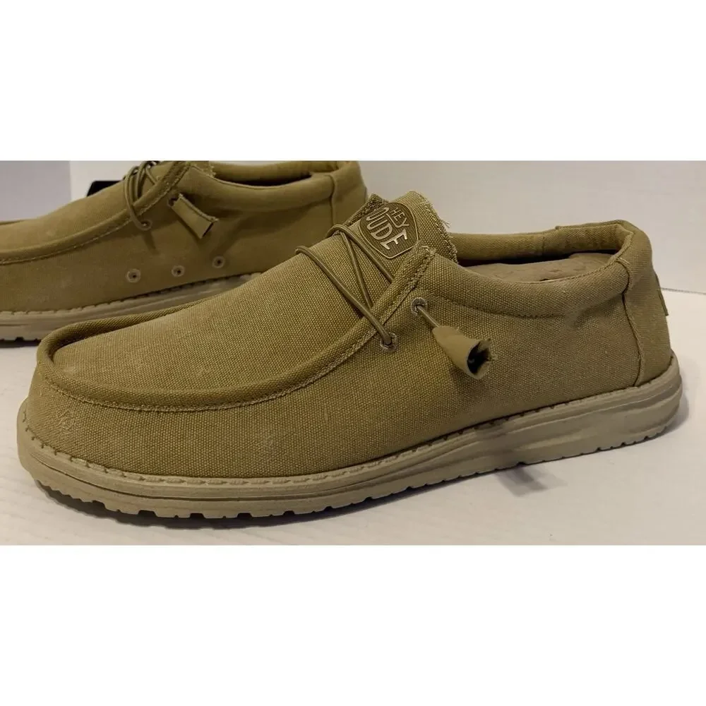 Hey Dude Wally Washed Canvas Navy Men’s Size 14 NEW NIB
